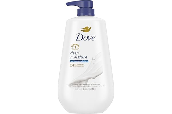Dove Body Wash with Pump Deep Moisture For Dry Skin Moisturizing Skin Cleanser with 24hr Renewing MicroMoisture Nourishes The Driest Skin 30.6 oz