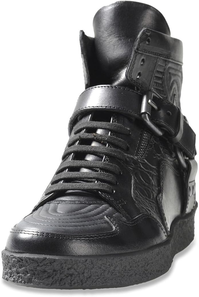 diesel black gold high top sneakers