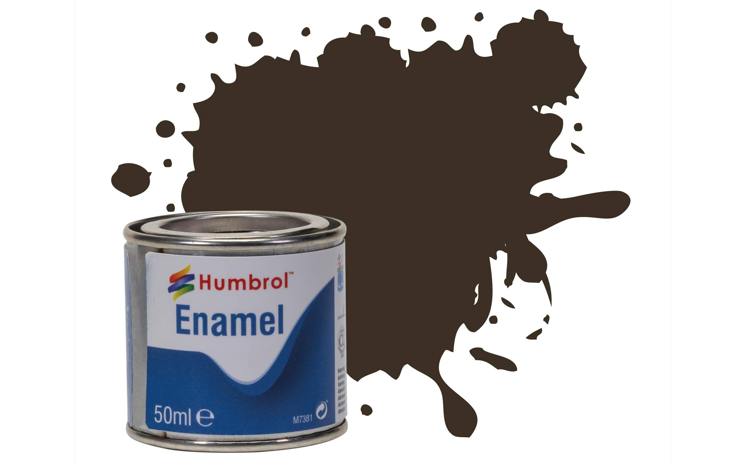 Humbrol AQ0010 Enamel Tinlet No 10 Service Brown - Gloss, 50ml