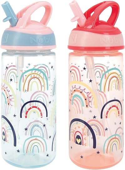 Nuby Sippy Cup Rainbows 540 ml Pack of 2