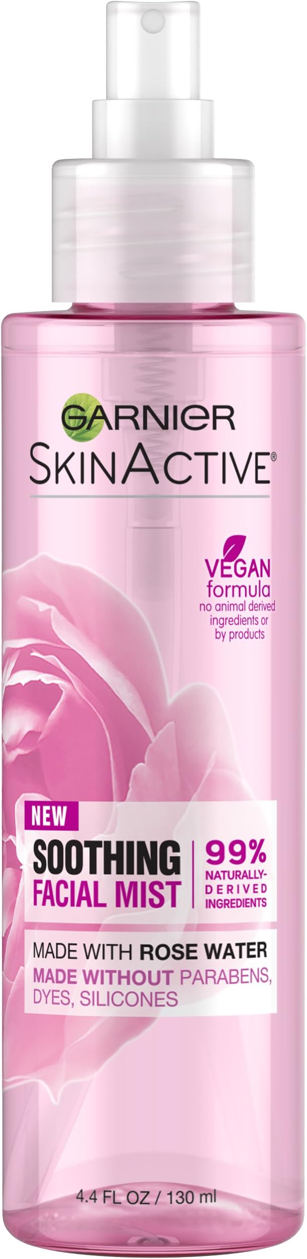 Garnier SkinActive Facial Mist Spray with Rose Water, 4.4 Fl Oz (Pack of 1)