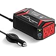 BESTEK 300Watt Pure Sine Wave Power Inverter [30W PD USB-C] Car Adapter DC 12V to AC 110V with QC3.0 USB Ports, Multi-Protection Car Charger Power Inverter for Vehicles
