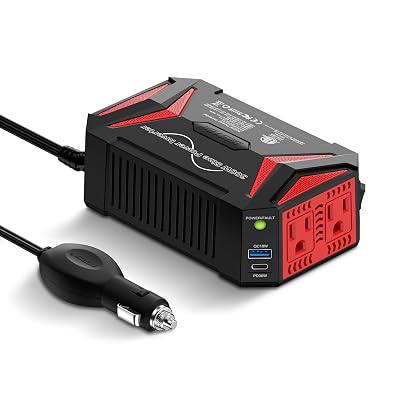 BESTEK 300W Pure Sine Wave Power Inverter - DC 12V to 110V AC Car Converter Plug Adapter Outlet with PD30W USB-C Fast Charger - Vehicle Cigarette Lighter Adapter for Laptop