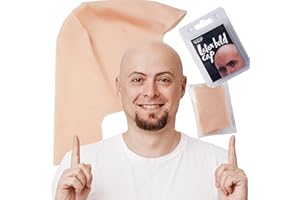 Spooktacular Creations Halloween Bald Cap for Men Women Halloween Costumes, Latex Bald Head Wig Cap for Adults Costume, Makeup Costume Accessories, Old Men Balding Cosplay Dress Up Prop