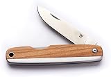 Whitby Pocket Knife Olive Wood Handle 2.25in Stainless Steel Folding EDC Knife