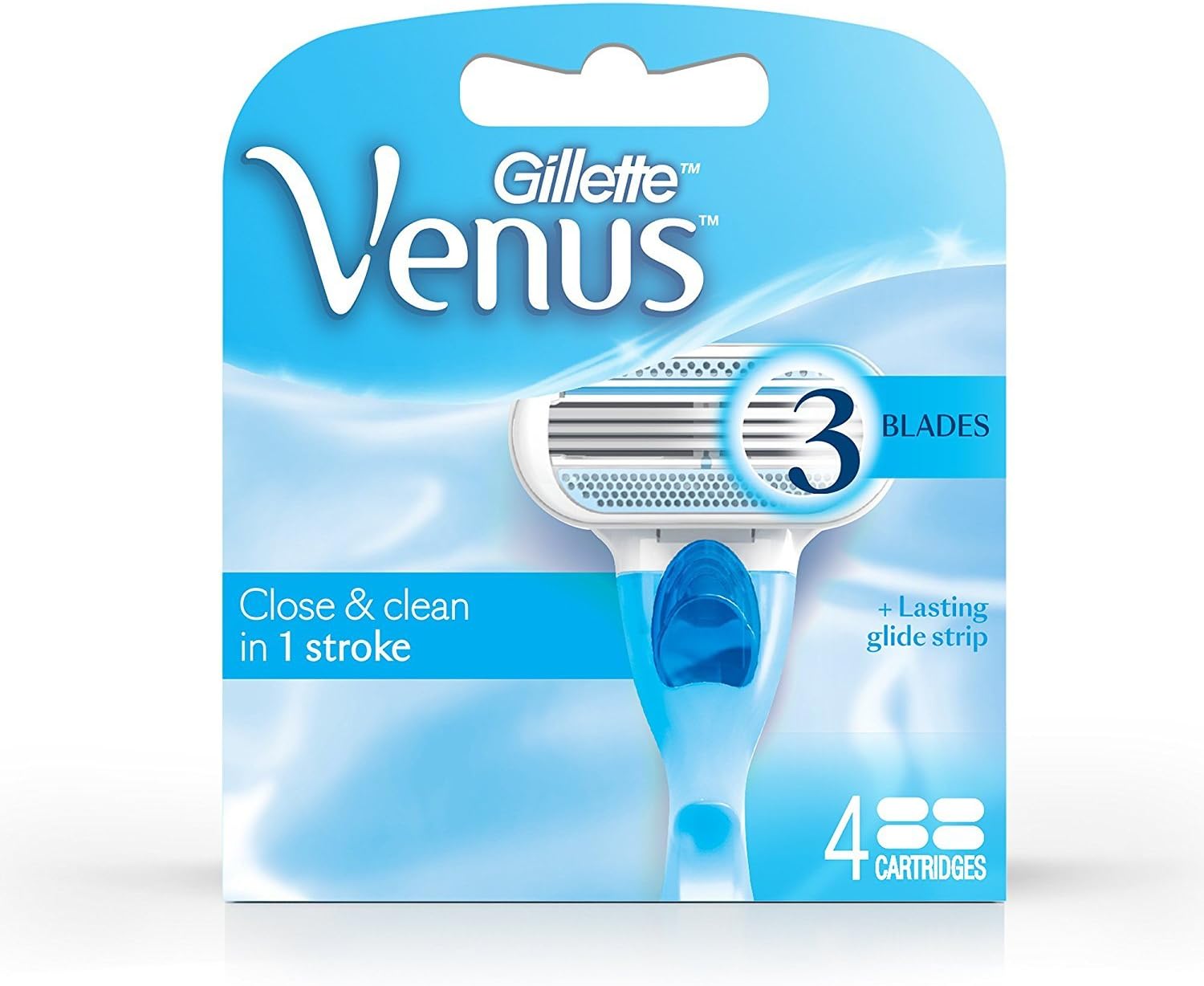 Gillette Carg Venus Woman 4U, No Colour, 4 count (Pack of 1)