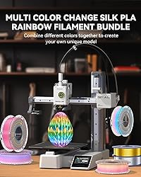 SUNLU 3D Printer Filament Bundle, PLA Silk Rainbow