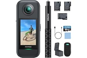 AKASO 360 Weatherproof 360° Action Camera - 5.7K 360 Video with 1/2" 48MP Sensors, 72MP 360 Photo, 360-SuperSmooth, Invisible Selfie Stick, 360° Horizon Lock, AI Tracking with 128GB MicroSD Card