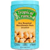 Dry Roasted Macadamia Nuts Unsalted &ndash; 24 oz (1.5 lb) Bulk Pack &ndash; Whole Premium Non-GMO Macadamia Nuts for Keto, Baking &amp; Healthy Snacks &ndash; Fresh Crunch &ndash; Tropical Crunch