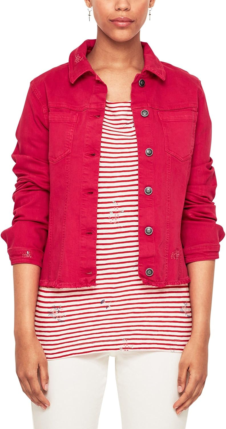 bestickte jeansjacke damen