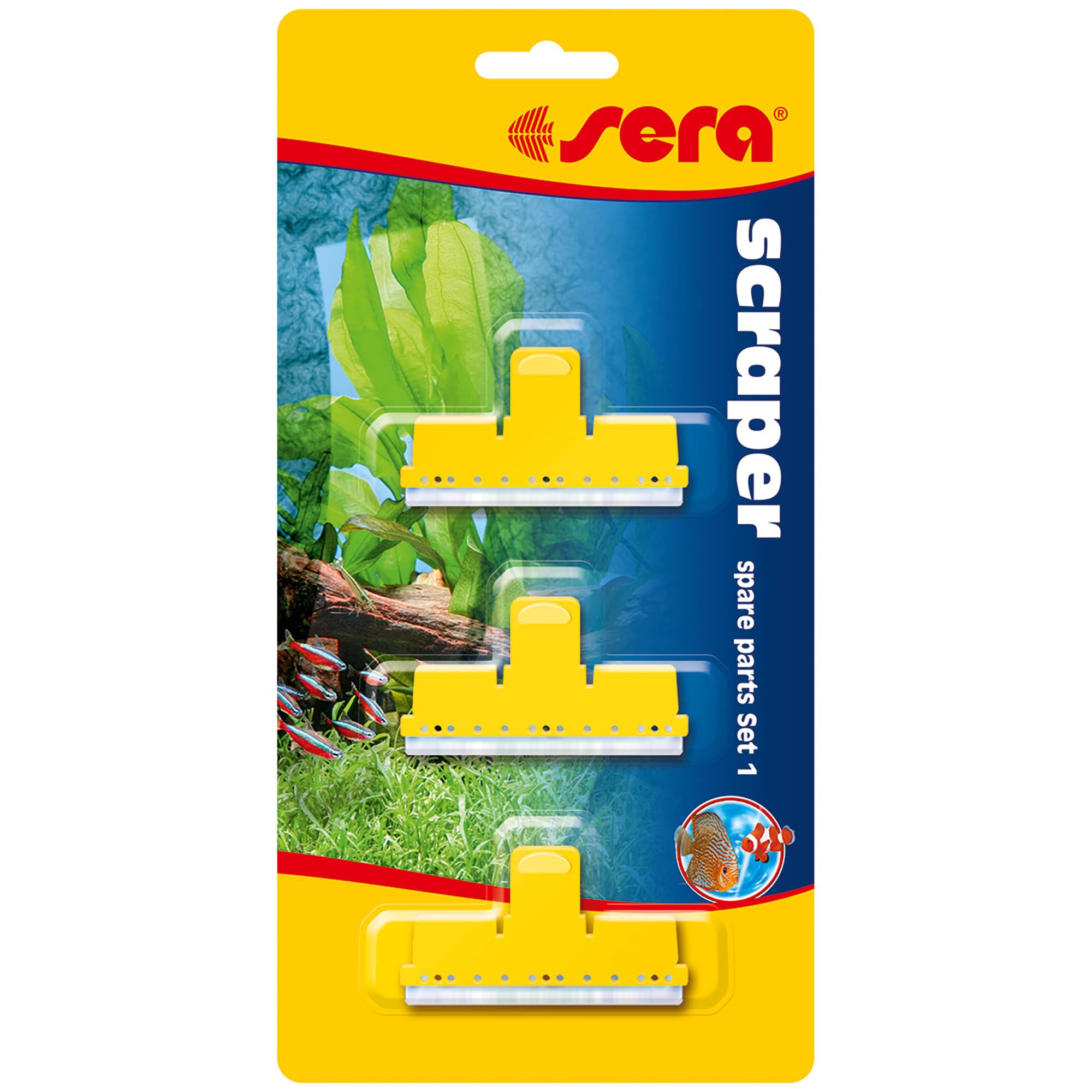 Sera scraper - aquarium windscreen cleaner - a blade cleaner that helps to remove algae and other dirt particles from aquarium panes