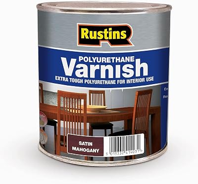 Rustins Polyurethane Varnish Mahogany Satin 500ml