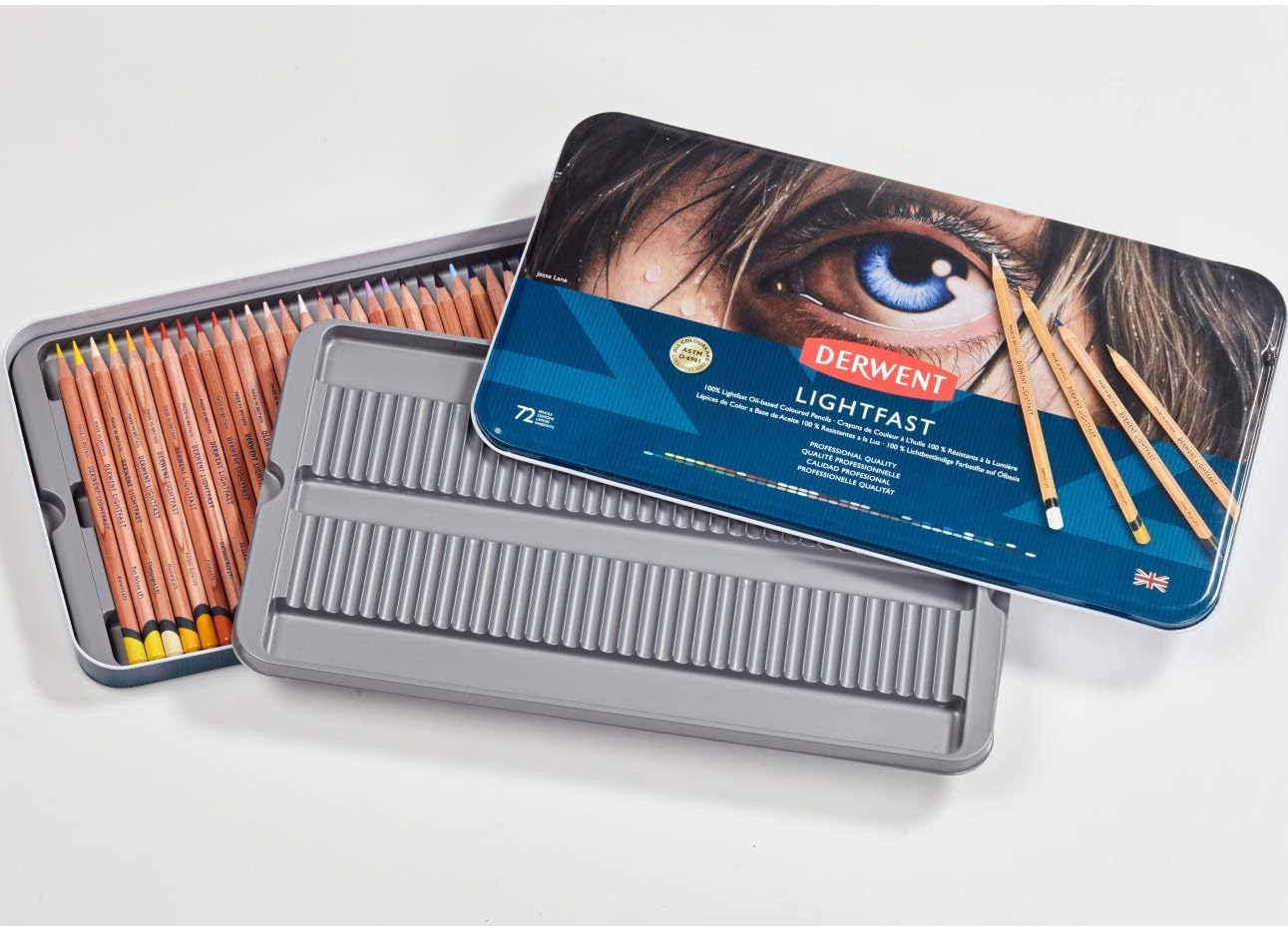 Derwent Lightfast Coloured Pencil Set of 36 Additional Colours, Supplied in a 72 Tin
