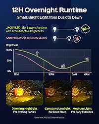 JACKYLED Color Changing Solar Spot Lights