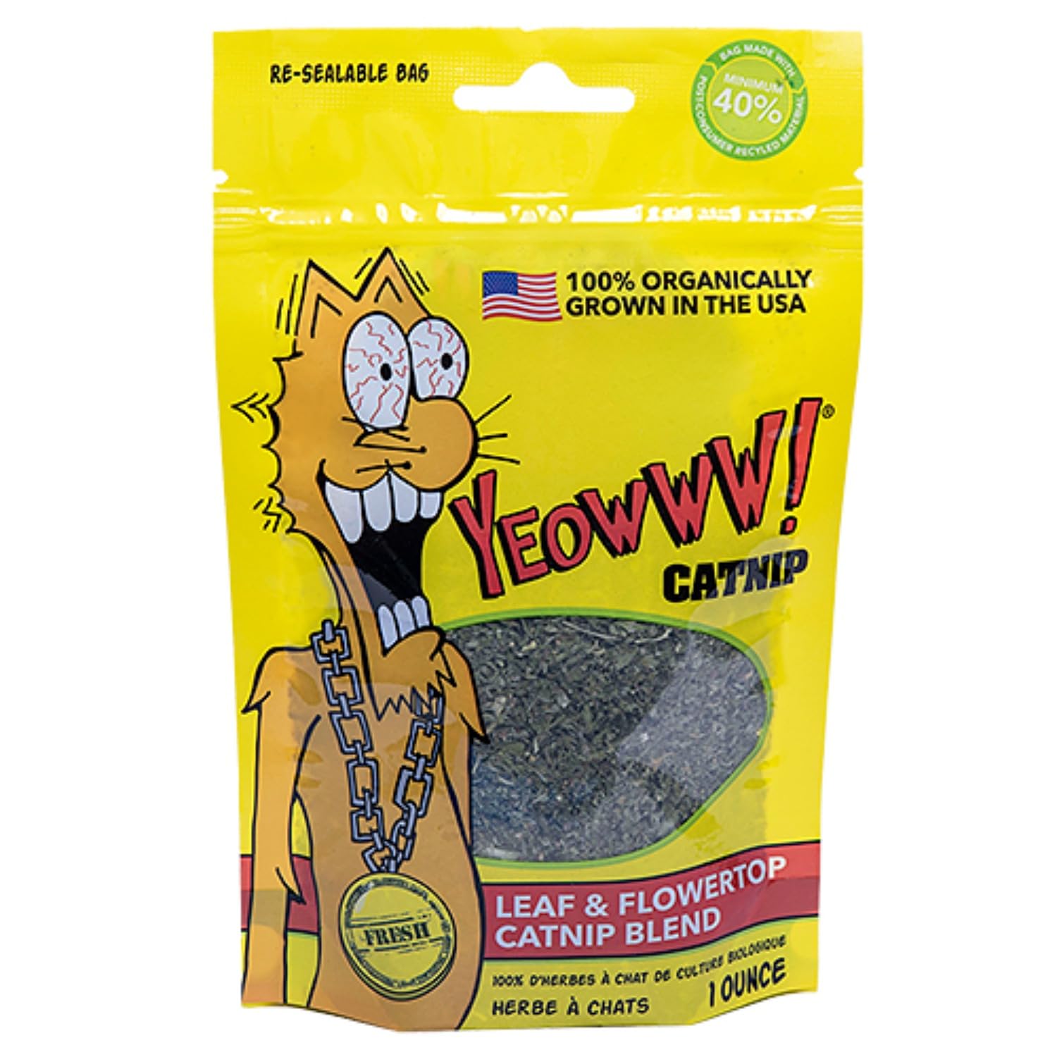 Yeowww Catnip Bags, 28.35 grams,Green