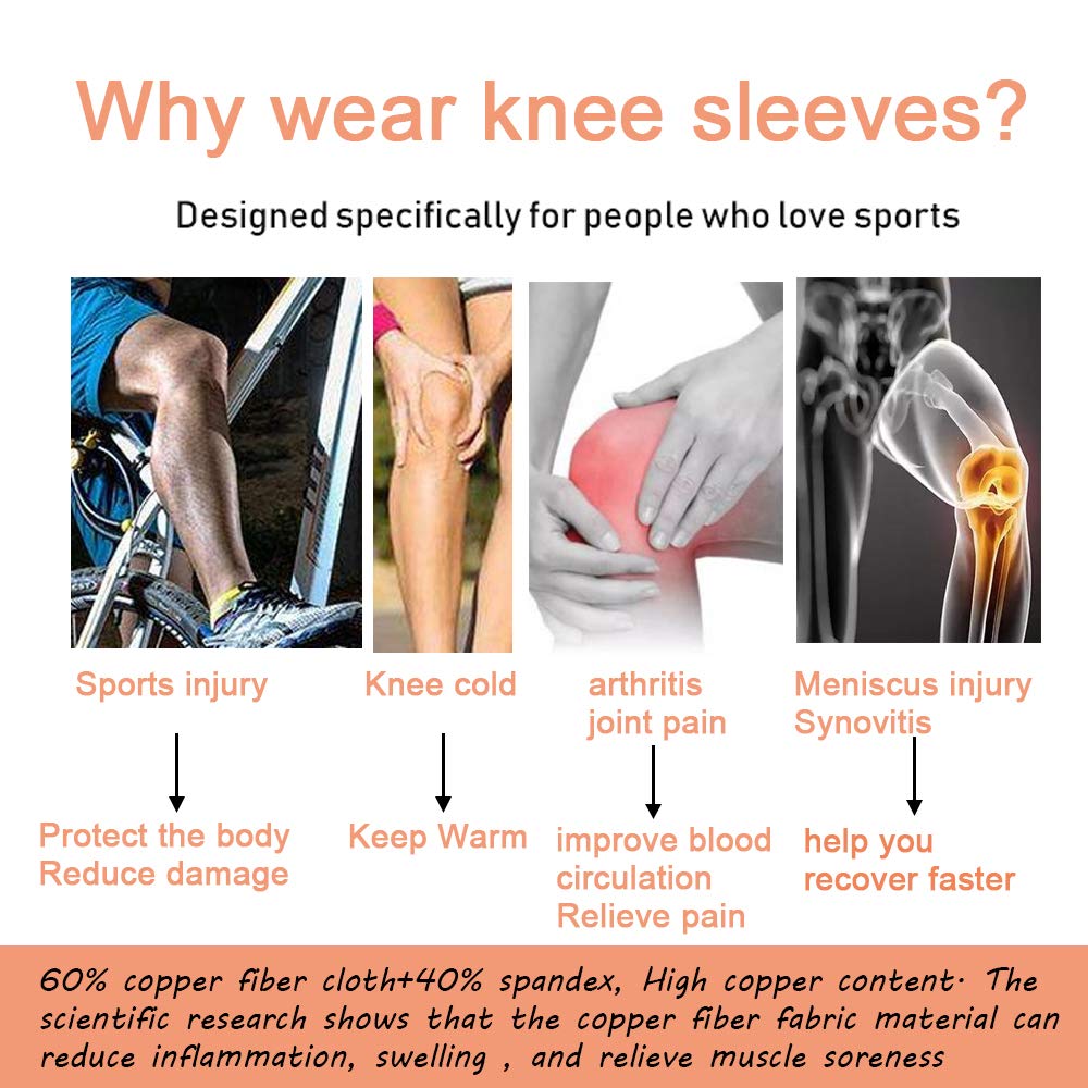 Copper Knee Brace with Patella Gel Pads and Side Stabilizers - Professional Copper Knee Sleeve for Arthritis Pain and Support,Running,Sports,Injury Recovery-[Single] (TAN, X-Large): Industrial & Scientific