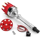Speedmaster PCE376.1218.01 Compatible with Chevy SBC 350 BBC 454 8020 Series Pro Billet Ready to Run Distributor [Red]