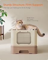 Feandrea Hidden Cat Litter Box with Hood Slide-Out Tray 15 kg Capacity view 6