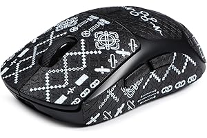 IMMOENUC Mouse Grip Tape for Logitech G Pro Wireless GPW Mouse Anti Slip Skin Self-Adhesive,Pre-Cut,Sweat-Resistant Game Mouse Accessories 印花