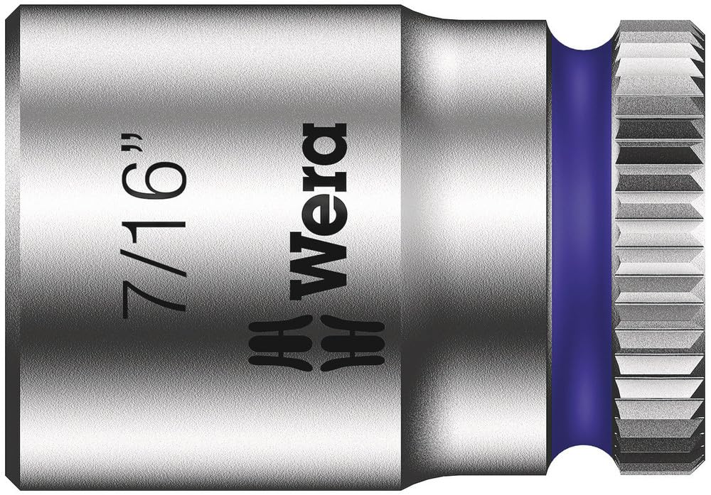 Wera 05003521001 7/16-Inch 8790 HMA Zyklop Socket with Hexagon Drive - Silver