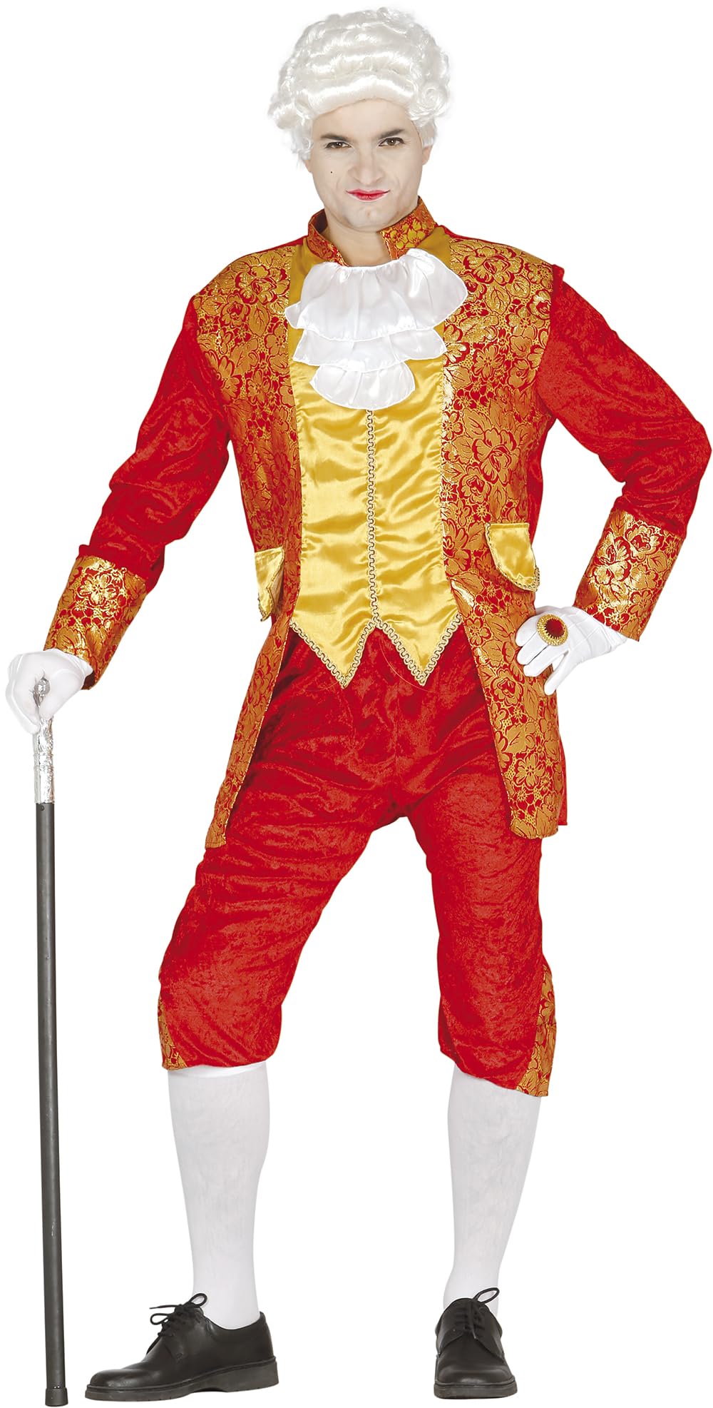FIESTAS GUIRCA Fancy dress man aristocrat count marquis red size m
