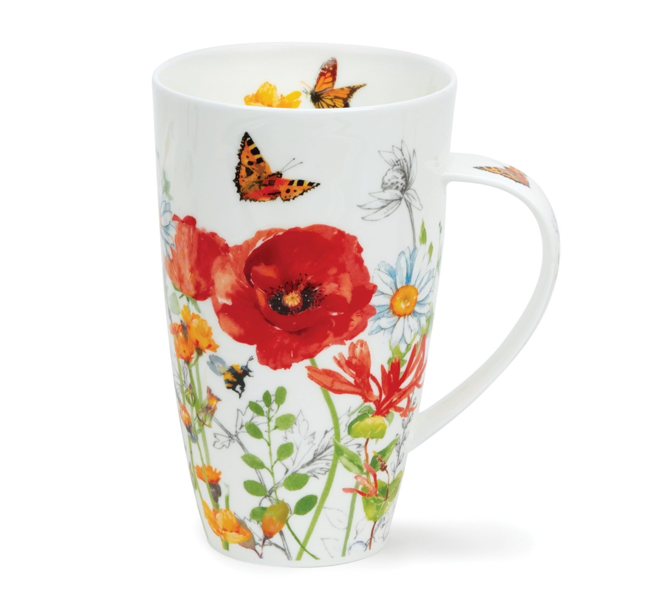 Dunoon Henley 0.6 Litre Fine Bone China Mug Meadow Breeze (Red)