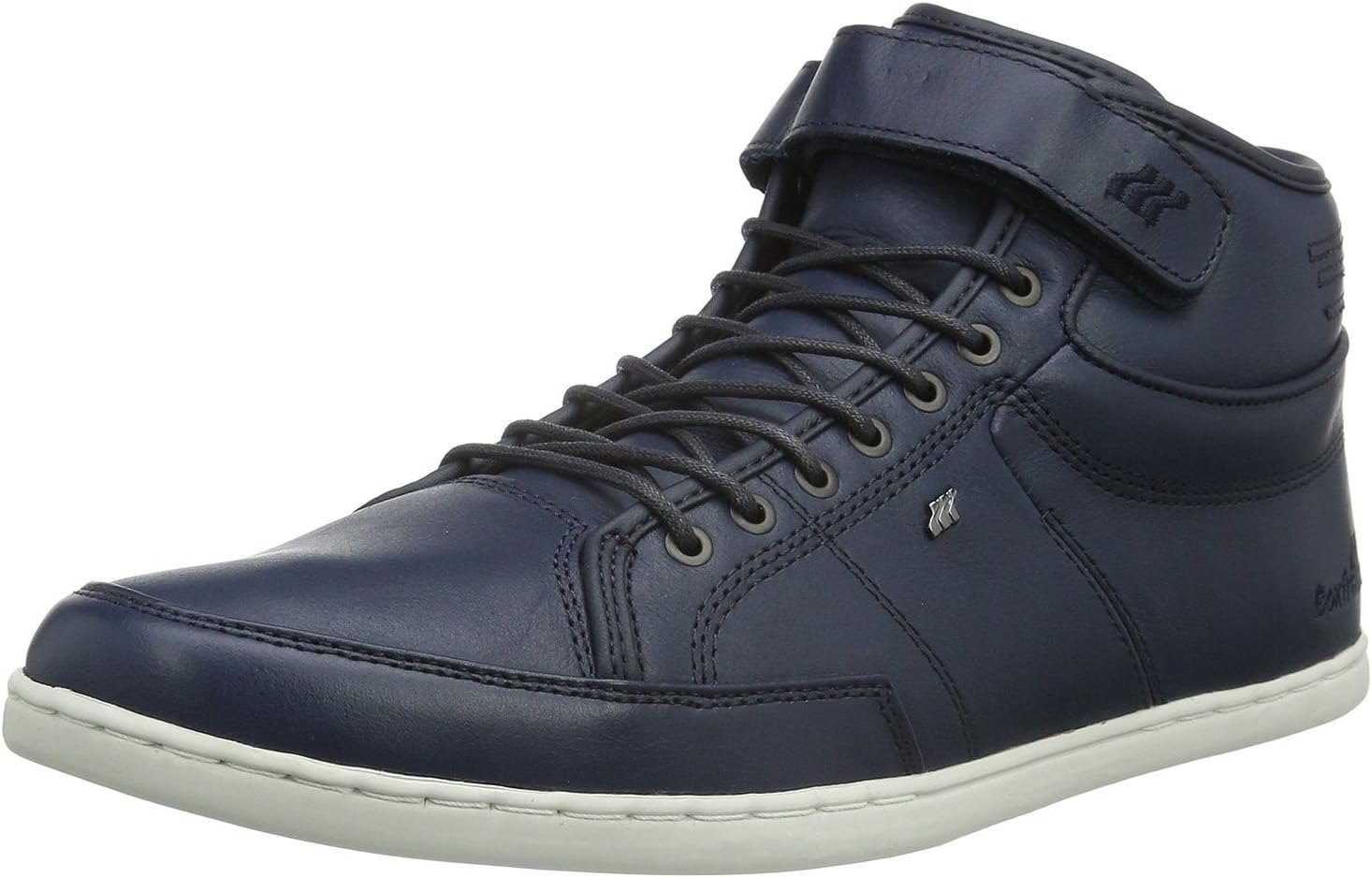 Boxfresh Swich Prem ICN Navy White Mens Leather Half Cab Trainers