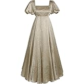 Vibsion Regency Dresses for Women Elegant Empire Waist 1820s Victorian Dress