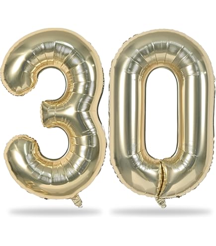 Gold 30th Birthday Decorations Number 30 Circle Dot Twinkle Star Garland | Ghirlande Metalliche Per Compleanno 30 Anni | Bunting Banner Per Festa Donna O Uomo - 4