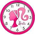Accutime Barbie Silhouette Logo Bright Pink 10"" Wall Clock, BDT3007STK