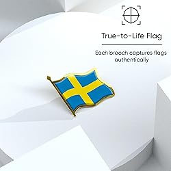Sweden Flag Lapel Pin - Enamel Metal National Badge