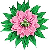 Greek Sorority Flower Brooch Pin for Women Sororiy Paraphernalia Gift Pink Green Rhinestones Brooch Pin Sisterhood Jewelry Soror Gift