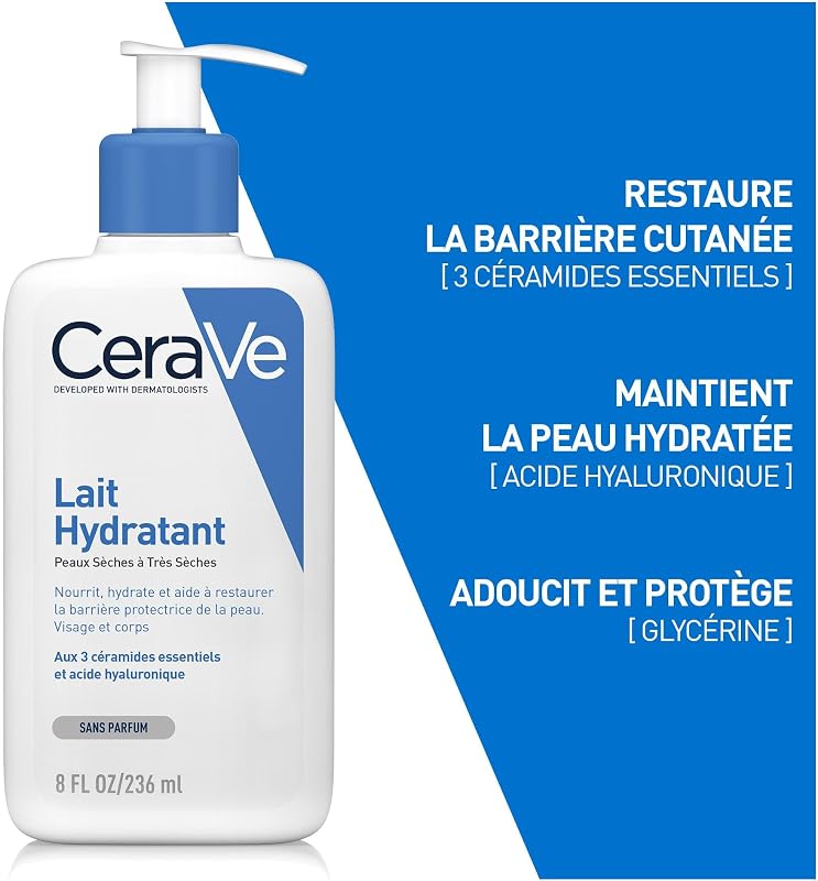 Lait Hydratant Corps Visage 24h Acide Hyaluronique Peaux Sèches 473ml