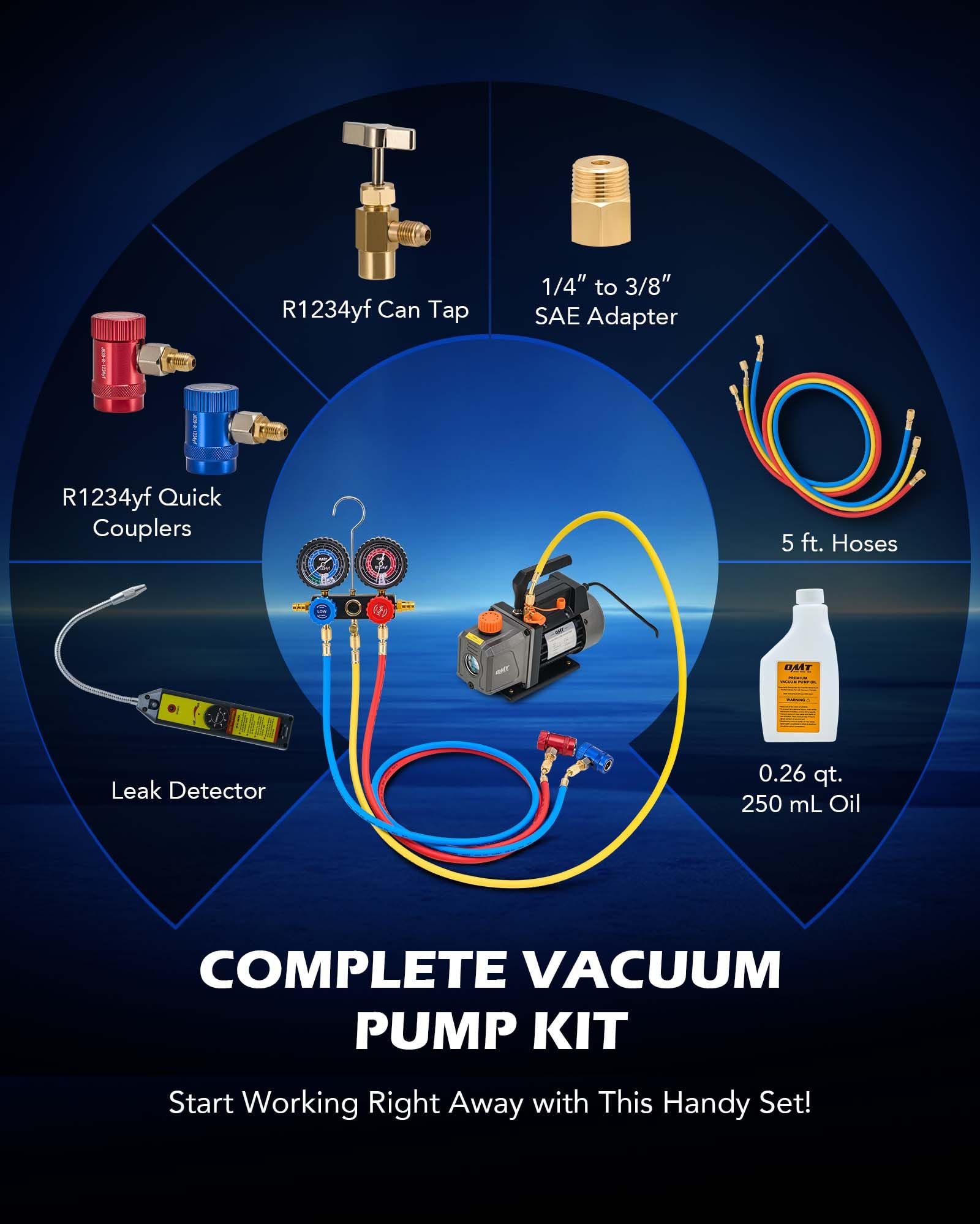Orion Motor Tech R1234yf Adapter Tool Kit with Self-Sealing...