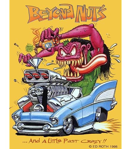 Amazon.com: American Collectibles Rat Fink Riding Hot Rod, Retro