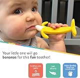 Nuby Banana Soothing Teether BPA-Free Easy Grip 3 Months Plus One Size view 2