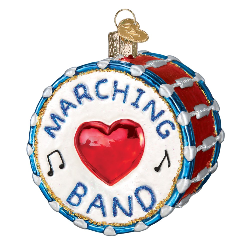 Old World Christmas Musical Instruments Glass Blown Ornaments for Christmas Tree Marching Band