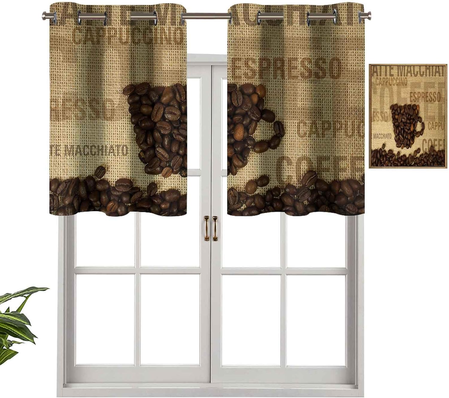 Hiiiman Cortinas opacas con aislamiento térmico para decoración del