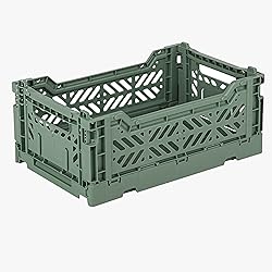 Aykasa Collapsible Storage Bins, Plastic Crate for