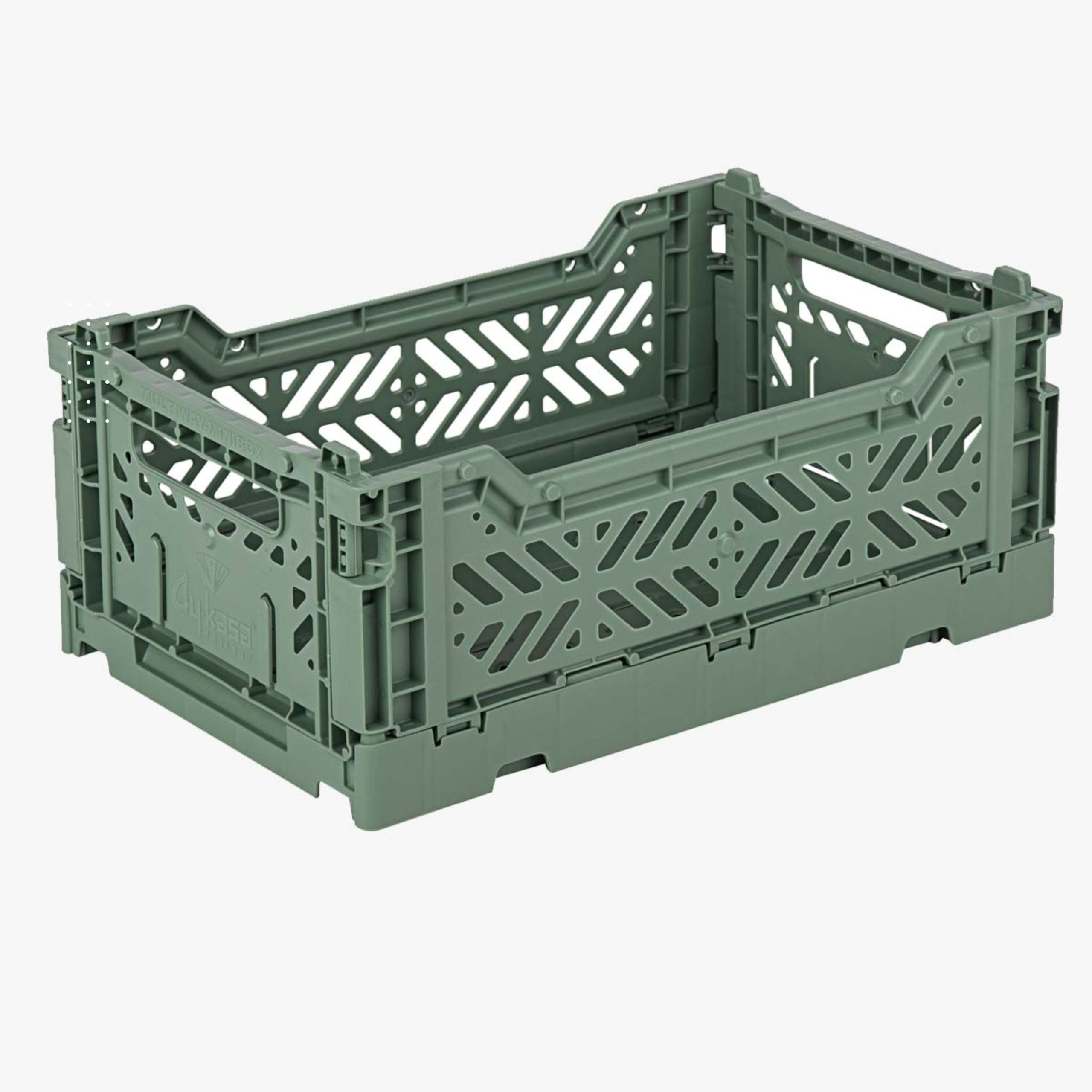 Aykasa Collapsible Storage Bins, Plastic Crate for