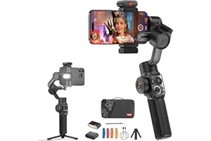 ZHIYUN Smooth 5S AI Pro Gimbal Stabilizer for Smartphone 3-Axis Phone Gimbal with AI Tracker, Magnetic/Built-in Fill Light, S