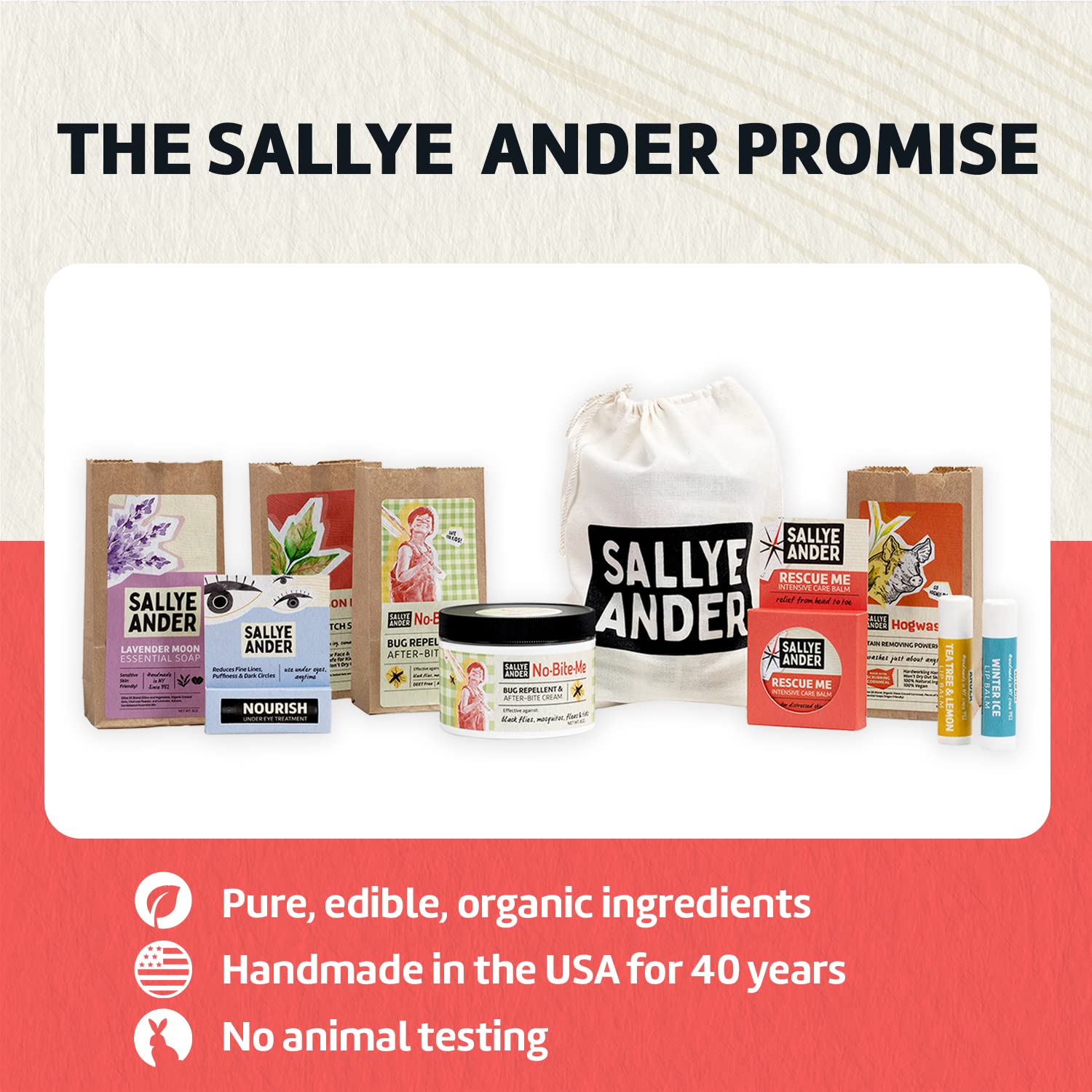 Sallye Ander "No-Bite-Me" All Natural Bug Repellent & Insect Repellent - Anti Itch Cream - Safe for Kids and Infants - Repels Mosquitoes, Fleas, and Ticks - 2 oz - Organic Bug Repellent for Skin