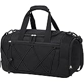 Vorspack Gym Bag for Men - 18 Inches Small Duffle Bag for Travel Lightweight Duffel Bag with Shoe Compartment Personal Item Travel Bag Weekender Bag for Travel Sports Gym - Black