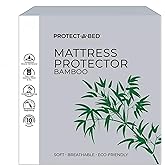 Protect-A-Bed, Rayon Made from Bamboo Waterproof Mattress Protector, Breathable, Noiseless, and Washable, Queen