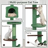 ARTETHYS Floor to Ceiling Cat Tree 260cm 5 Tiers Green Indoor Cats view 6