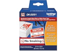 Brother DK2251 Label Tape Roll, Continuous Length, 2-2/5-Inch W x 50 ft L, Multi