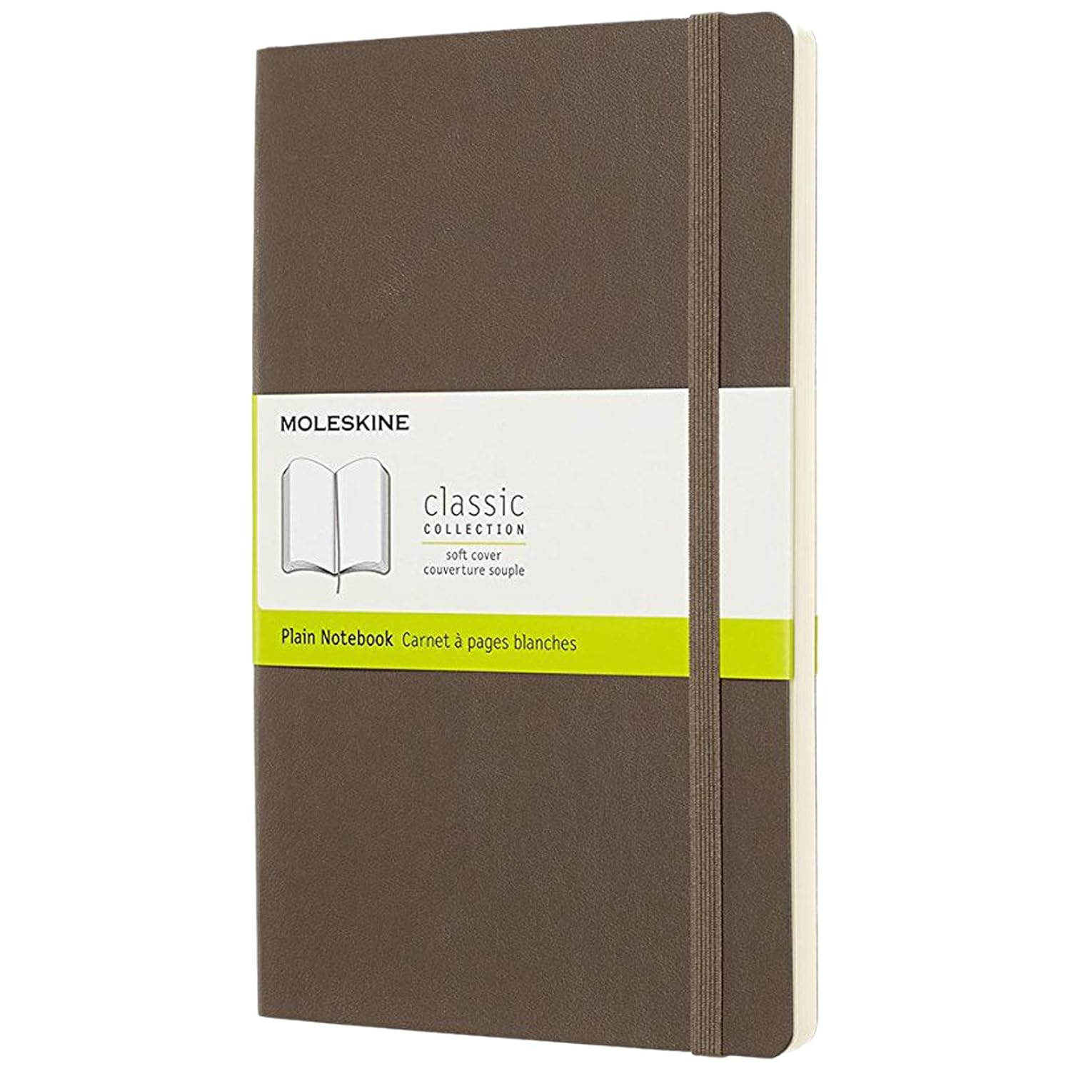 Moleskine Classic Plain Paper Notebook Soft Cover and Elastic Closure