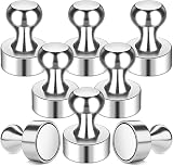FINDMAG Fridge Magnets 8 Pack 12x16mm Neodymium Push Pins Whiteboard Magnets