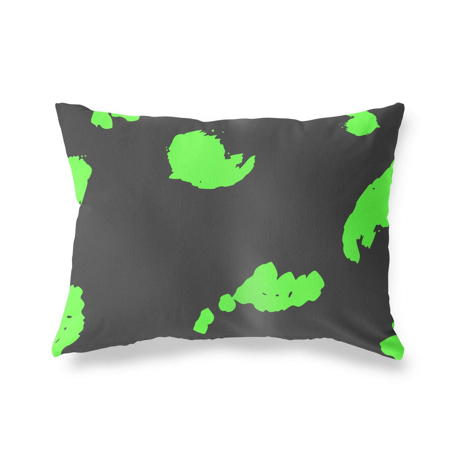 BonaMaison Decorative Cushion Cover, Neon Green Fume Throw Pillow Covers, Home Decorative Pillowcases for Livingroom, Sofa, Bedroom, Size: 45X60 Cm - Designed and Manufactured in Turkey