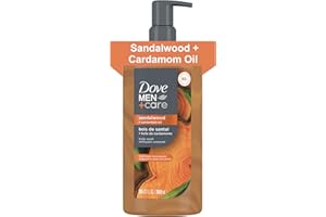 DOVE MEN + CARE Body Wash Sandalwood & Cardamom Oil Plant-Based Moisturizing Body Wash for Men, 26oz